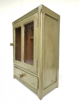 ARMOIRE PHARMACIE 1930 en Bois de frêne, patine par notre atelier