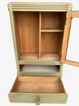 ARMOIRE PHARMACIE 1930 en Bois de frêne, patine par notre atelier