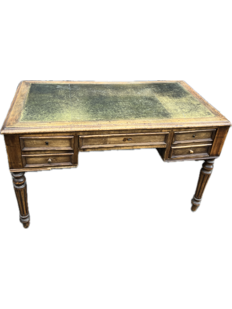 BUREAU ancien Sous Main CUIR 1900