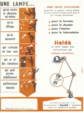 JIELDE ETAU 2 BRAS AUTHENTIQUE 1965