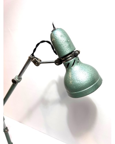 LAMPE ARTICULEE VERTE MARTELEE  de LUMINA 1960