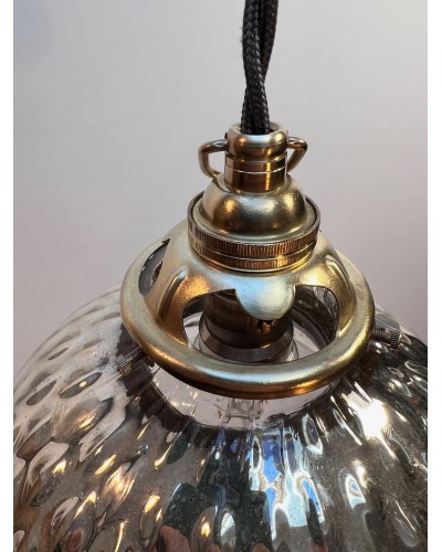 LAMPE EGLOMISEE 1900 1920 MERCURISEE ///  COLLECTOR ///  Ø 20 CM