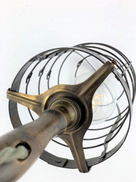 ANCIENNE LAMPE BALADEUSE 1920 -1930  bois / metal