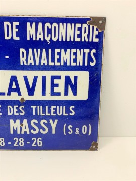 Plaque émaillée ancienne  1960  tel 7 chiffres  VENDU