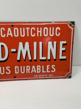 WOOD MILNE  Talons caoutchoux plaque émaillée 1920 1930