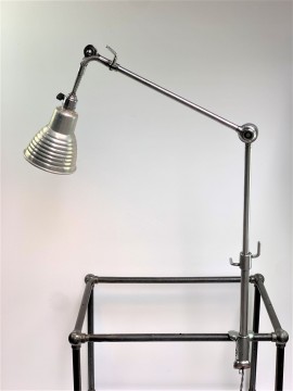 LAMPE " TOUS SENS " 1920 1930 version Nickelée Etau 2 bras