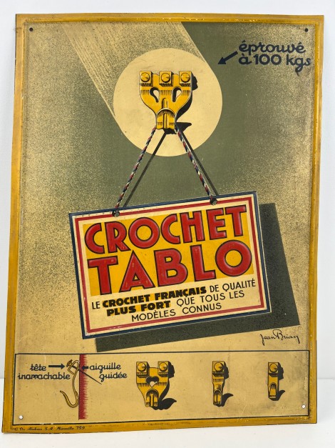 CROCHET TABLO G DE ANDREIS  JEAN BRIAN 1940 1950