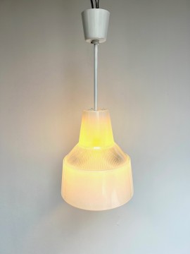 HOLOPHANE  suspension en verre RV2 PRISMOPAL 1972  Ø 24 CM