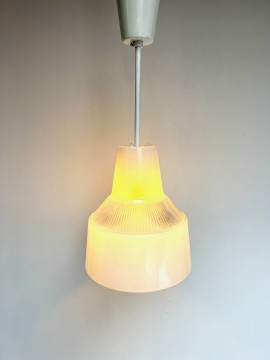 HOLOPHANE  suspension en verre RV2 PRISMOPAL 1972  Ø 24 CM