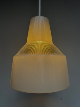 HOLOPHANE  suspension en verre RV2 PRISMOPAL 1972  Ø 24 CM